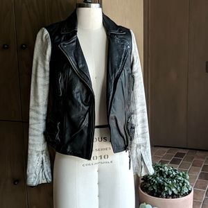 Allsaints distressed leather jacket